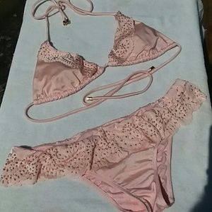 Victoria Secret Pink Peach 2 pc bikini Size Med